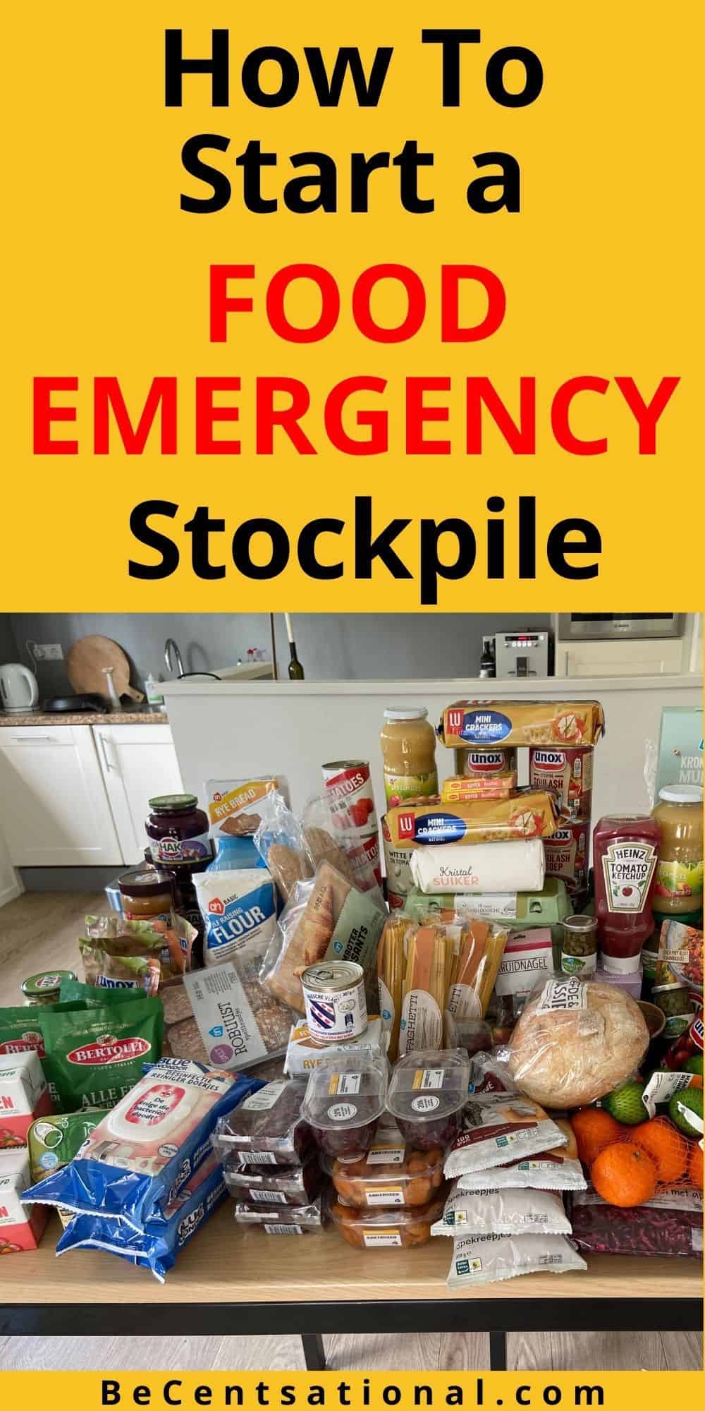 How to Stock on food with a 2 week food supply list