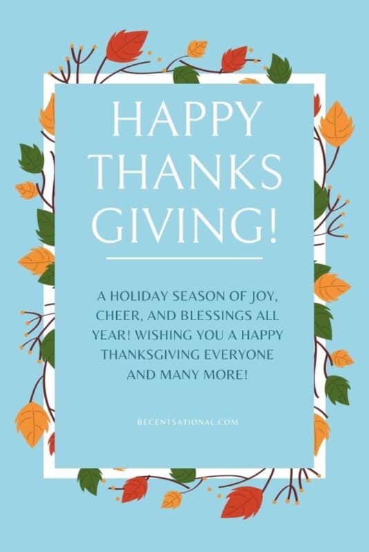 happy Thanksgiving message