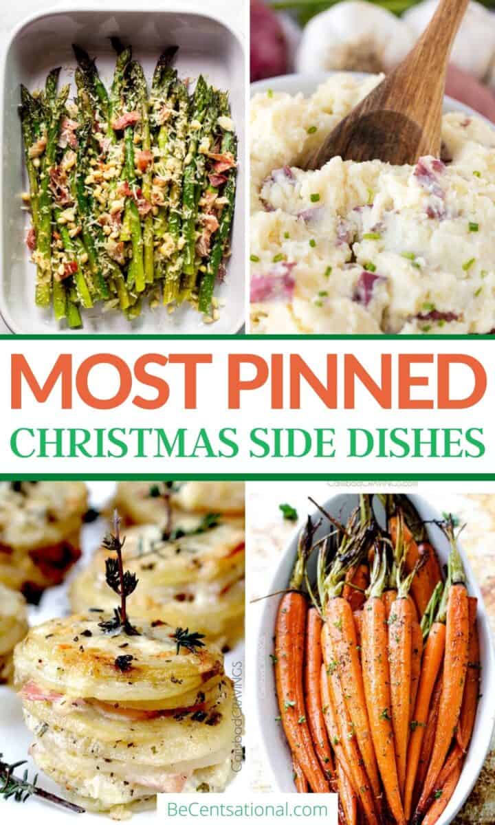 Check out the 30 MOST PINNED side dish recipes, perfect for Christmas!