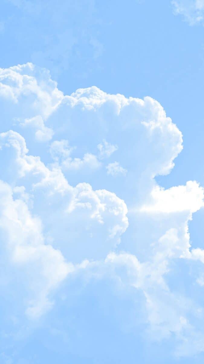 Cloud iphone Wallpaper, iPhone wallpaper. white cloud blue sky