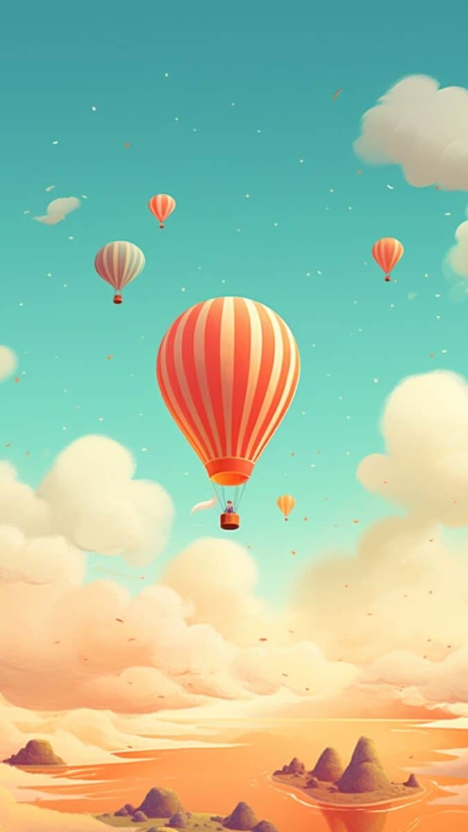Hot air balloon cartoon.