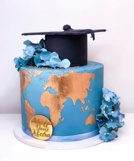Travel the World Cake, graduation cake design