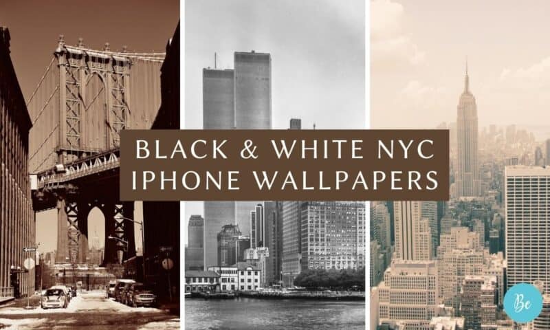New York skyline Wallpaper black and white