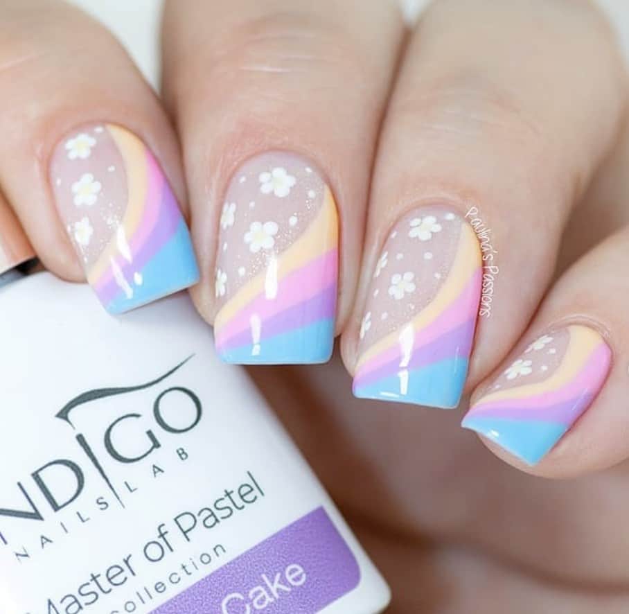 Summer Rainbow Nails