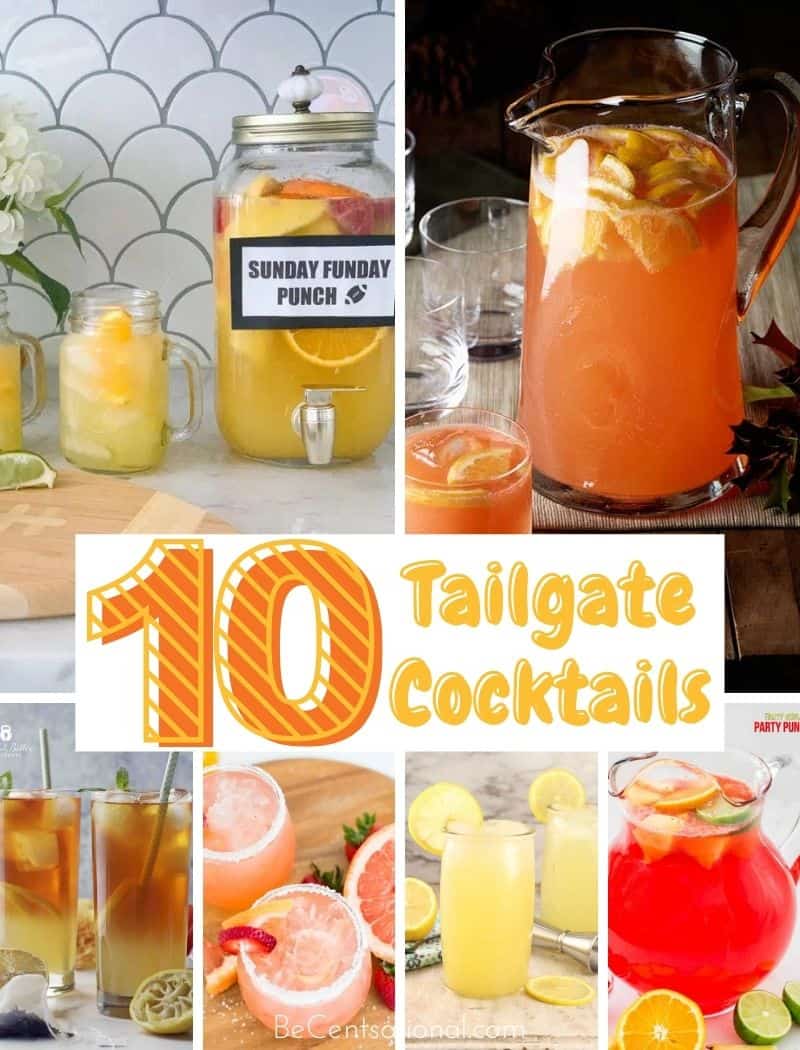 Tailgate Cocktails for the entire crowd. These game day drinks and Super Bowl party drinks and recipes will keep your football party going.