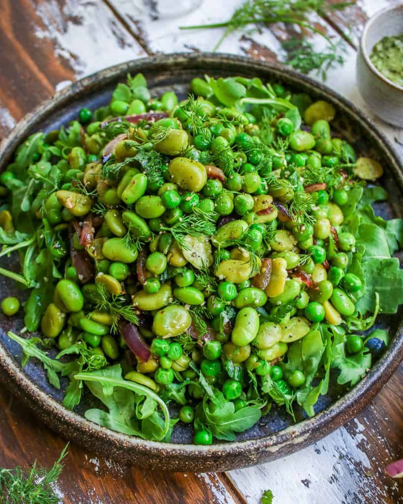 Peas, Edamame and Broad Bean Salad 
