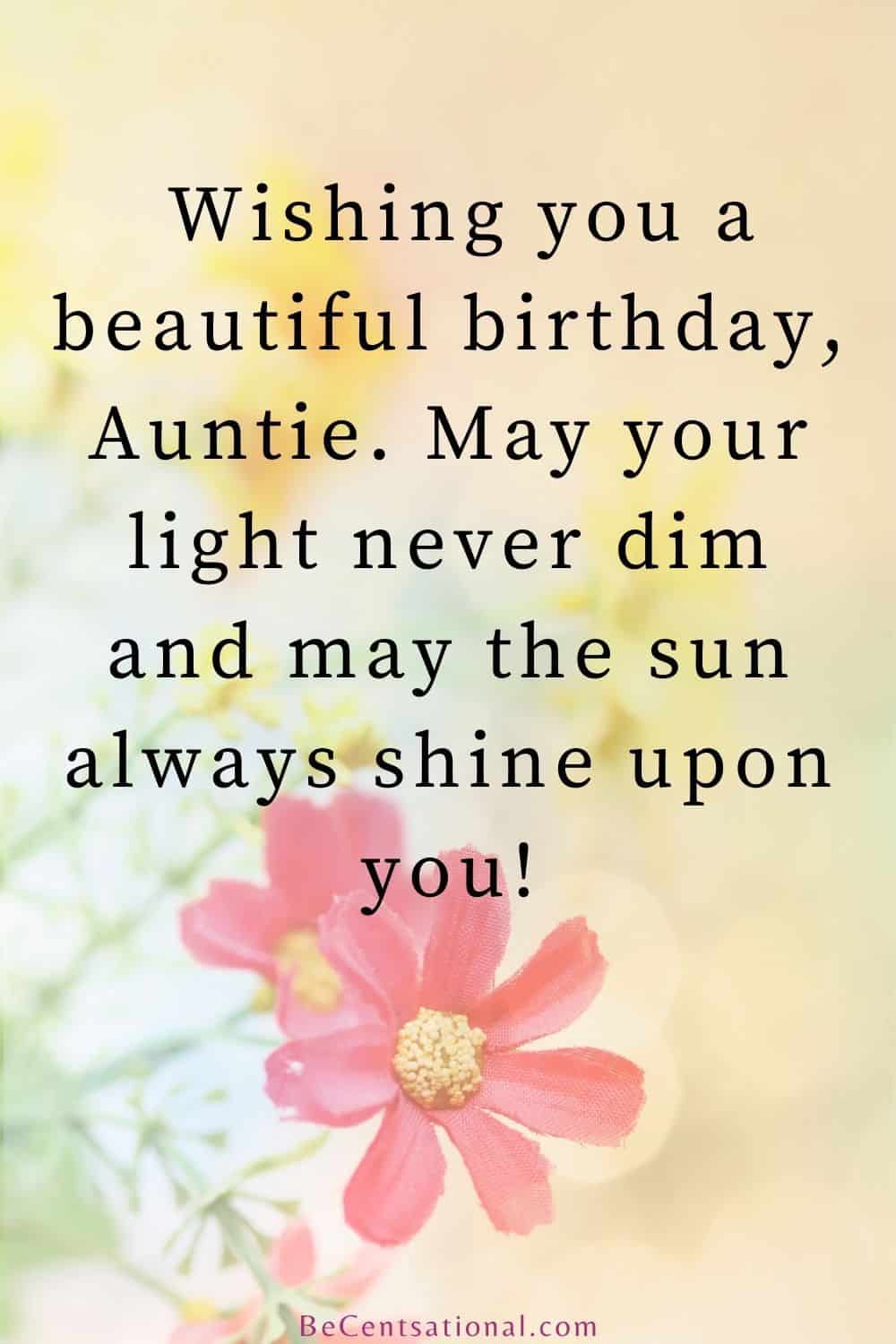 50 Heart Touching Birthday Wishes for Aunt - BeCentsational