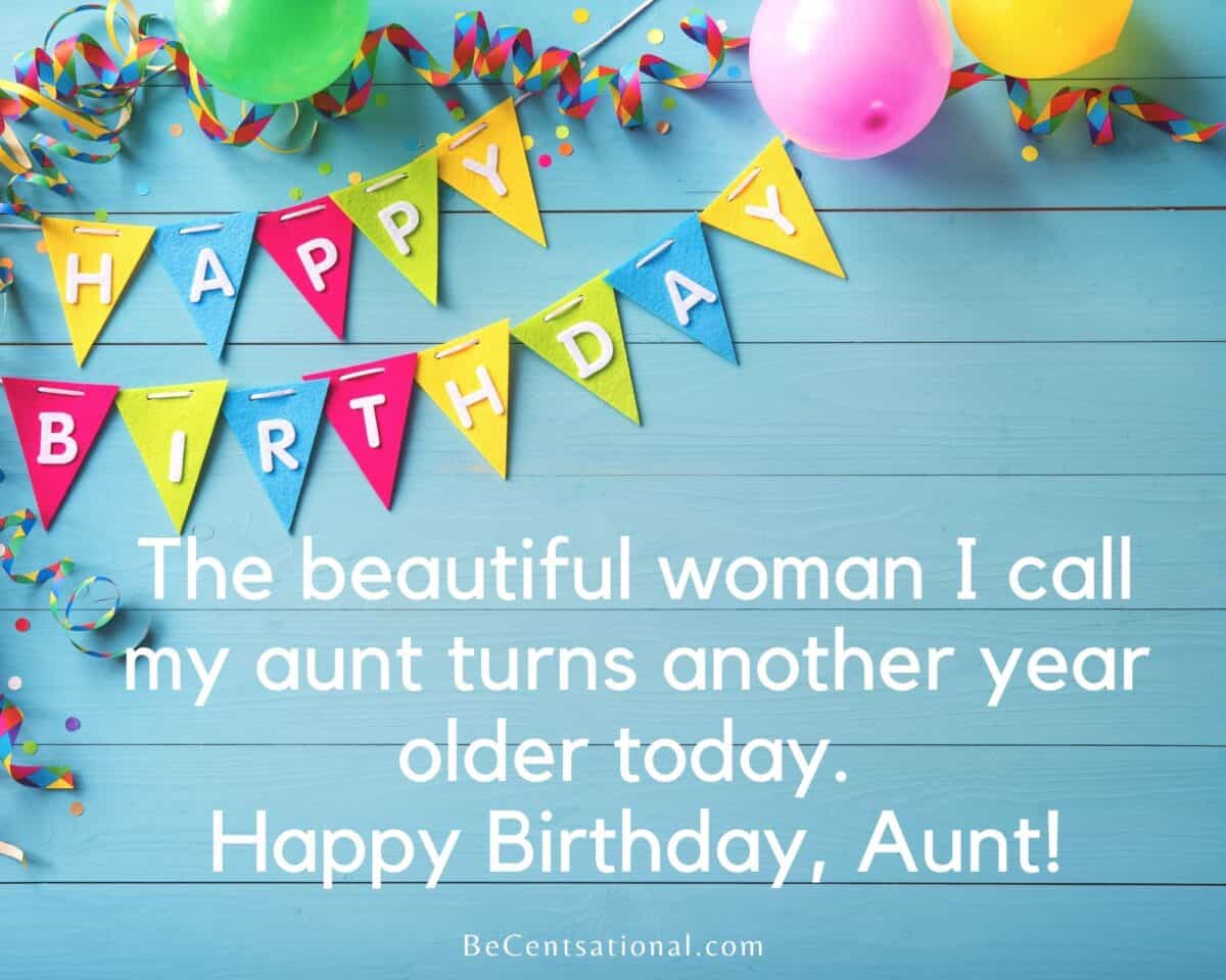 The beautiful woman I call my aunt turns another year older today. Happy Birthday, Aunt!