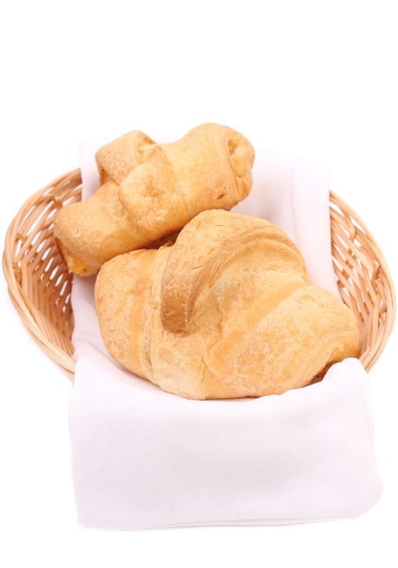 A basket of crescent rolls on a white background. Can You Freeze Crescent Rolls.
