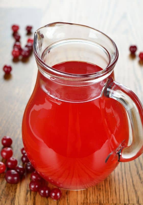 Pitcher filled with cranberry juice. Does Frozen Cranberry Juice Concentrate Expire