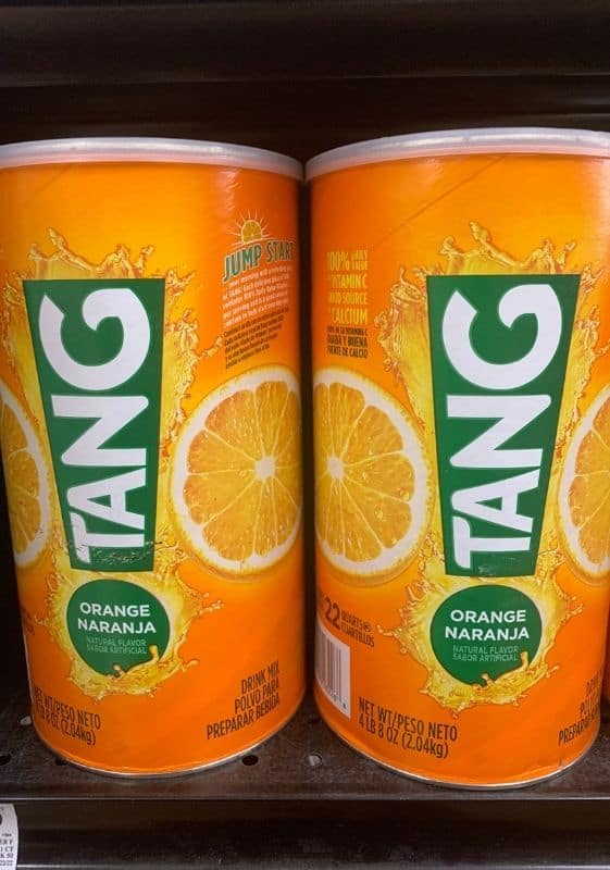 Side view of two large canisters of Tang drink powder. Does Tang Powder Expire.