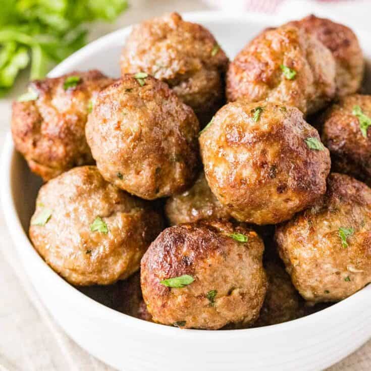 Image for The BEST Air Fryer Meatballs {Easy Italian-Style}