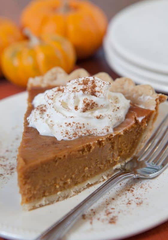 Air Fryer Thanksgiving Desserts featuring a pumpkin pie slice.