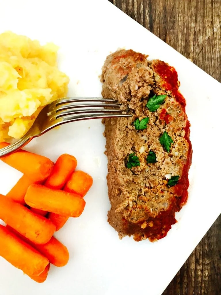 Healthy Instant Pot Meatloaf and Mashed Potatoes