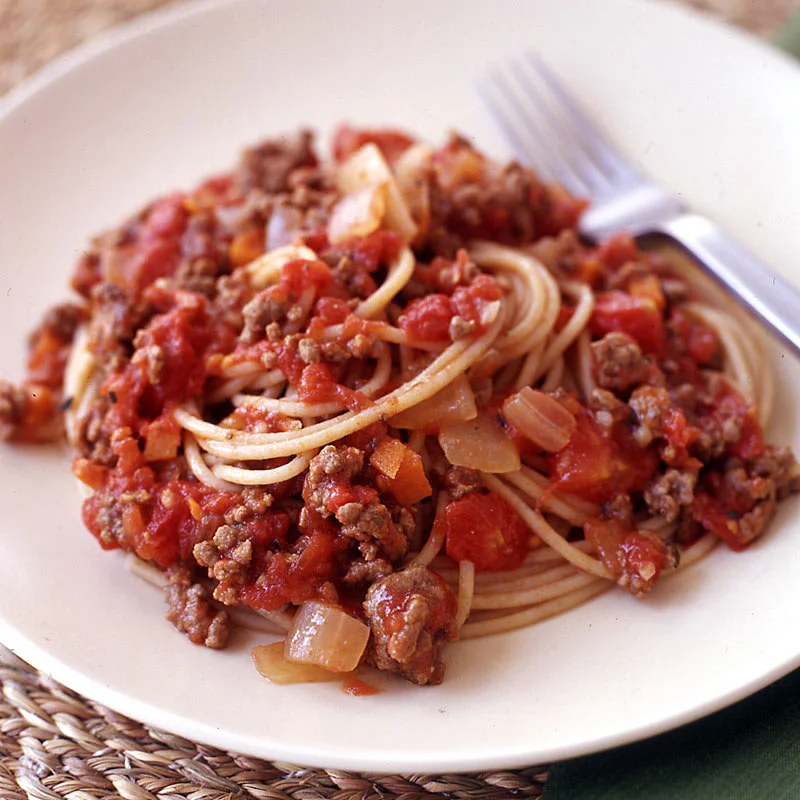 Linguine with Tomato-Meat Sauce