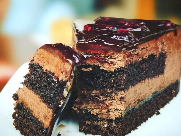 Weight Watchers Cake Recipes, featuring a double chocolate cake slice.
