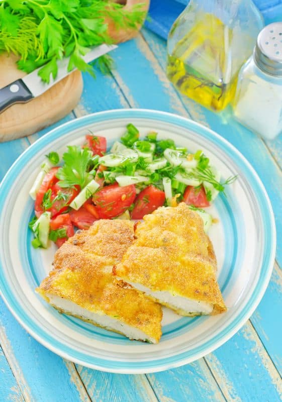 Weight Watchers Chicken Recipes featuring chicken breast with side salad.