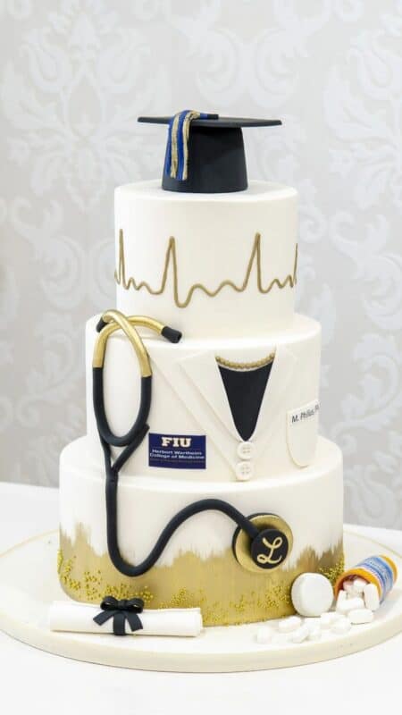 Medical school graduation cake.