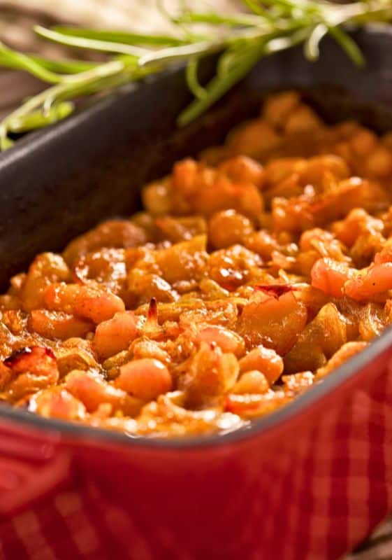 Summer crockpot baked beans. This is a summer favorite and so easy to make.