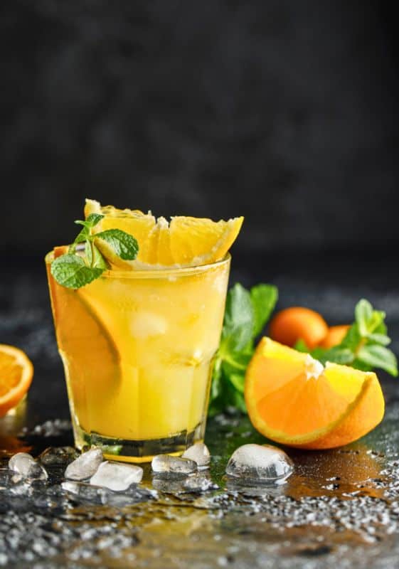 Rum and orange cocktail.