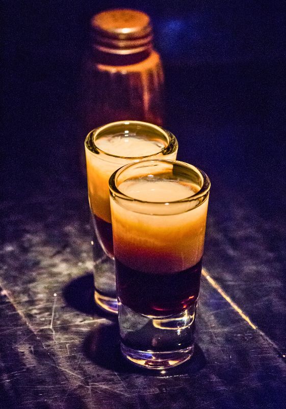 Grand Marnier Cocktails featuring two B52 shots.