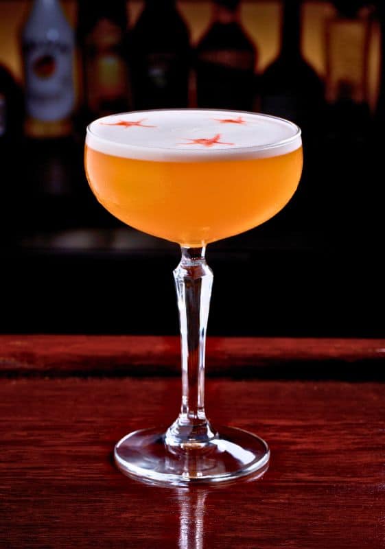 a sidecar cocktail made with grand marnier.