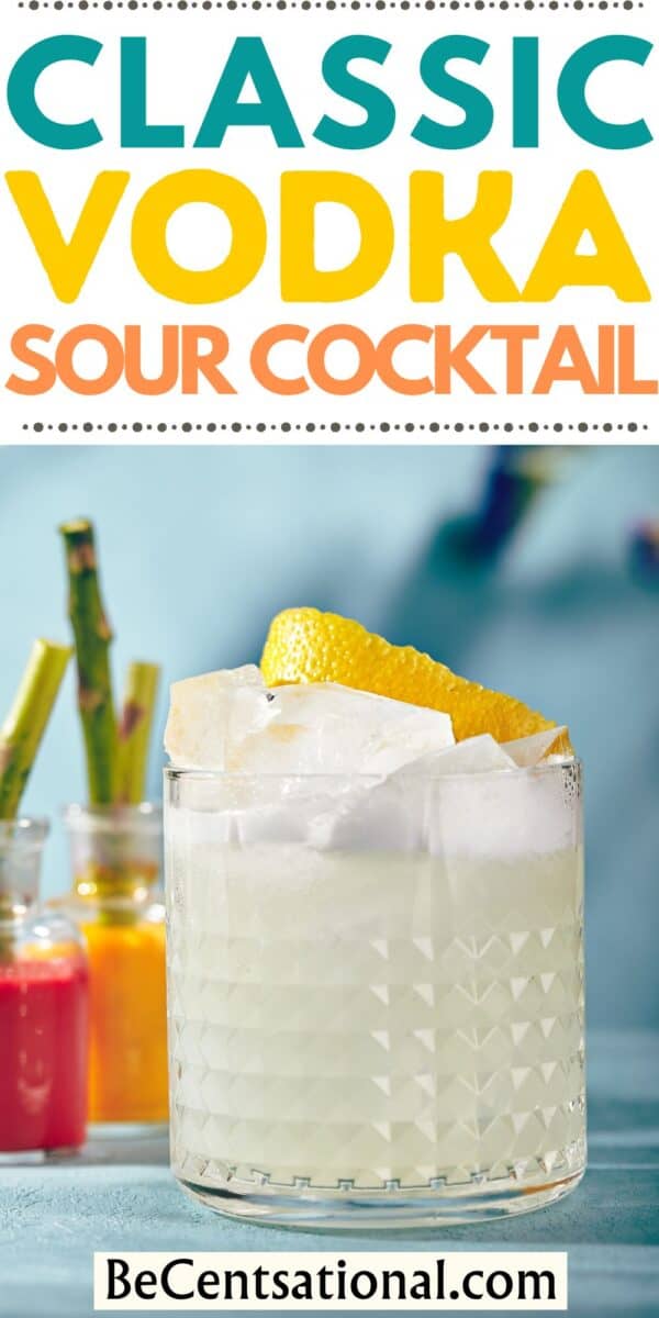 Sour vodka cocktail.