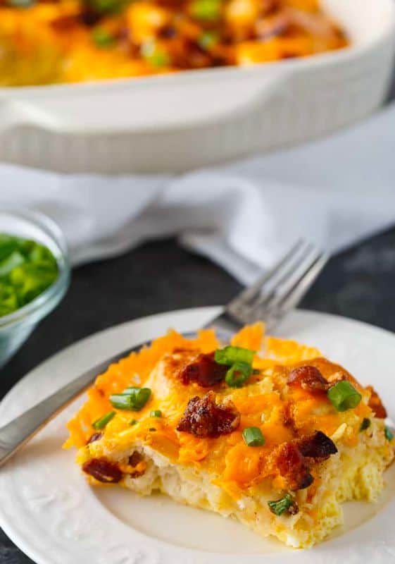 Bacon and Egg Biscuit Casserole.