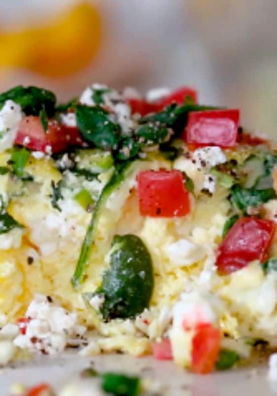 Vegetarian breakfast casseroles. Breakfast Casserole with Spinach and Feta Recipe.