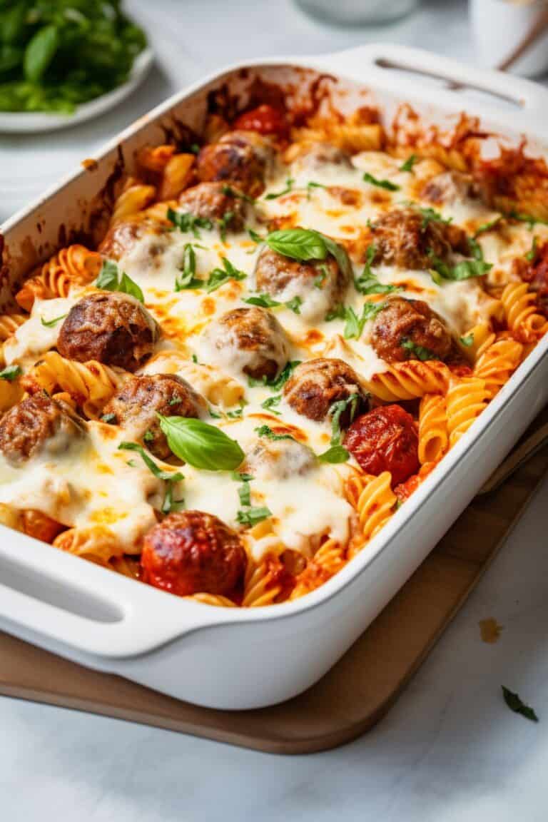 Dump and Bake Meatball Casserole - BeCentsational