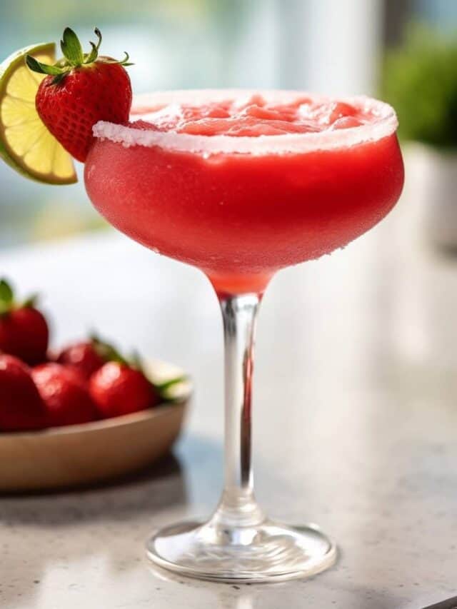 Easy Frozen Strawberry Margaritas Recipe
