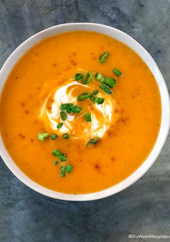 Easy Creamy Sweet Potato Soup Recipe.