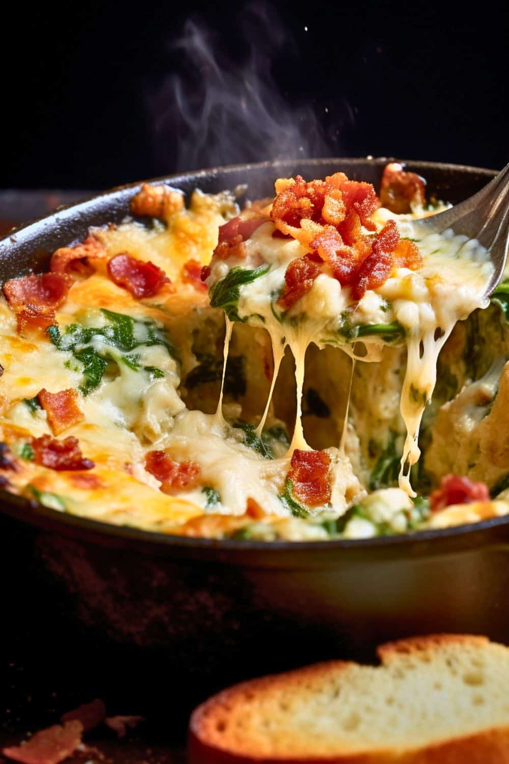 Cheesy Bacon Spinach Dip - BeCentsational