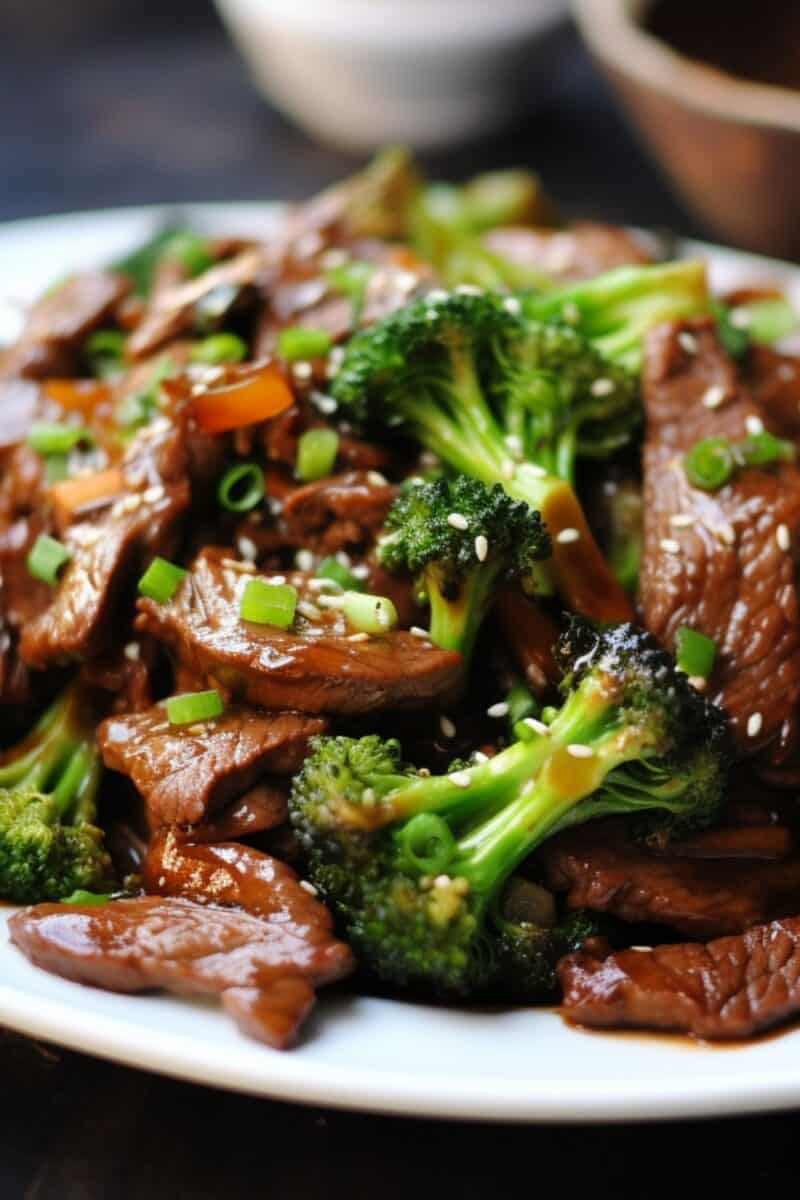 Satisfying low-carb beef and broccoli stir-fry, a delicious choice for healthy eating.