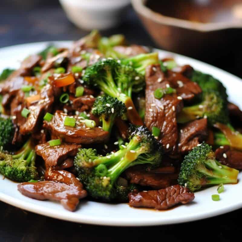 Delicious and nutritious keto beef and broccoli stir-fry, perfectly cooked for a quick and healthy low-carb meal.