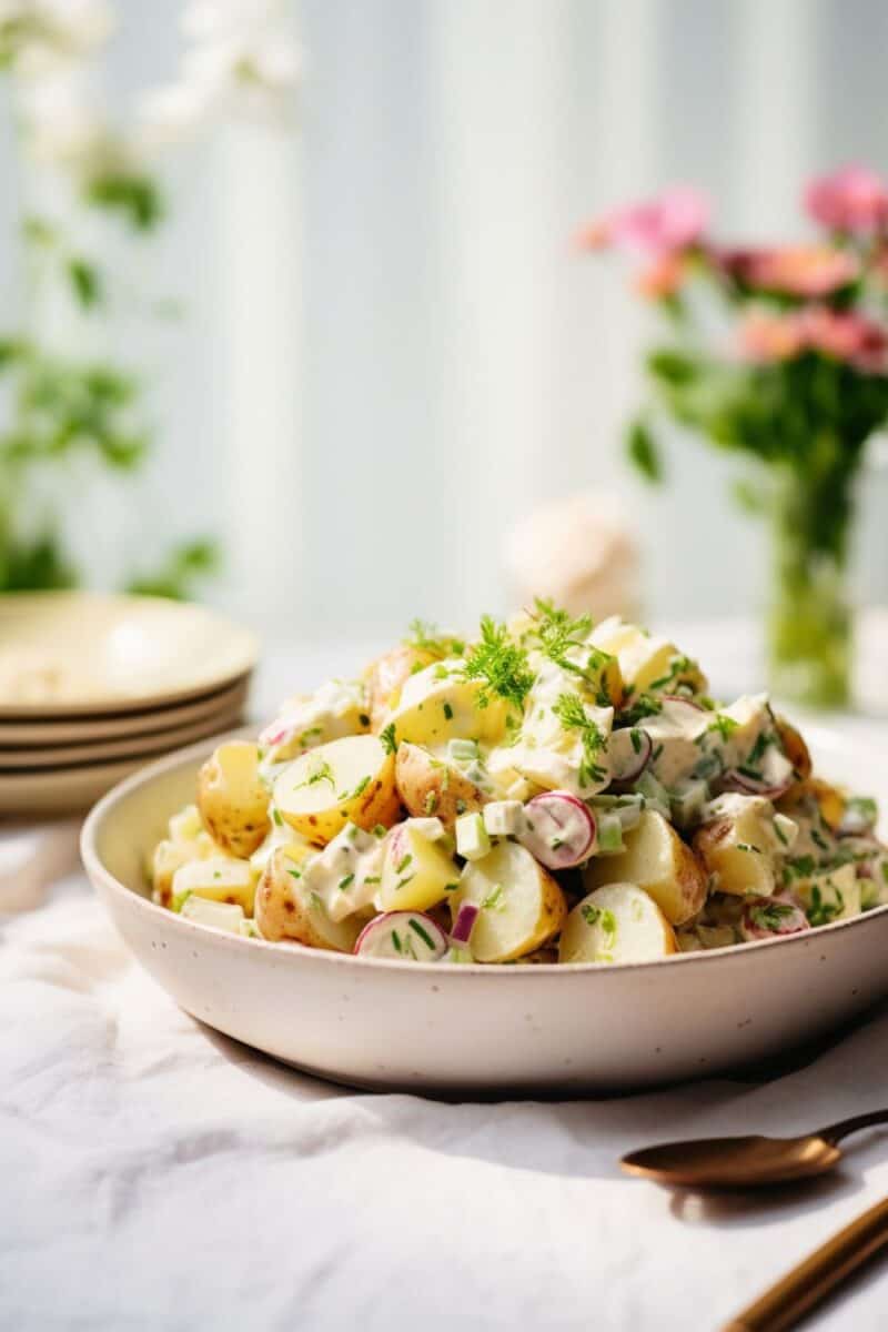 A rich and hearty Southern Potato Salad, perfect for summer picnics.