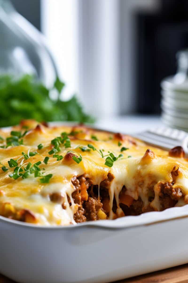 Keto Hamburger Casserole: A delicious low-carb dinner option.