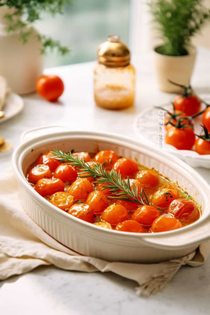 Roasted Tomatoes: Aromatic and flavorful roasted tomatoes, ideal for a healthy and delicious side dish.