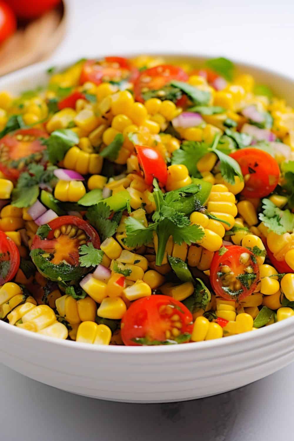 Grilled Corn Salad with Tomatoes - BeCentsational