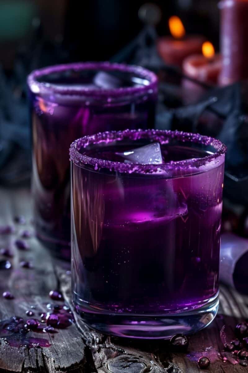 Two Bewitched Cocktails, each a spellbinding blend of flavors, designed to cast a festive spell over your Halloween celebration.