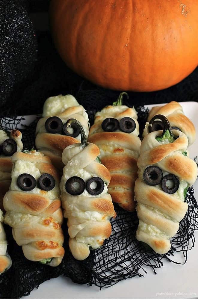 Jalapeno Popper Mummies for a halloween party