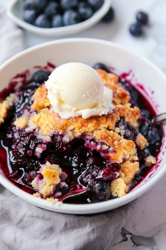 Slow Cooker Blueberry Cobbler - BeCentsational