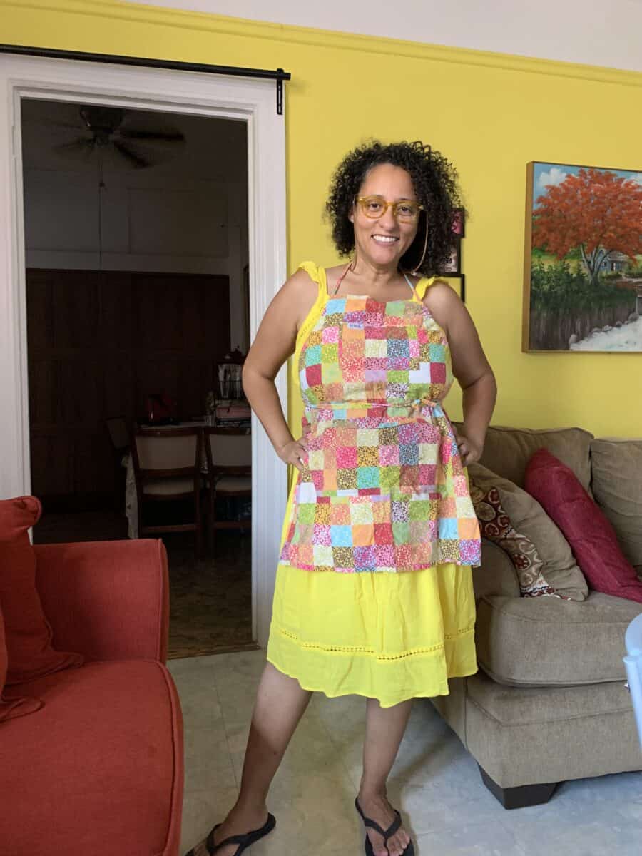 Eunice from BeCentsational ready to prepare recipes for the blog.